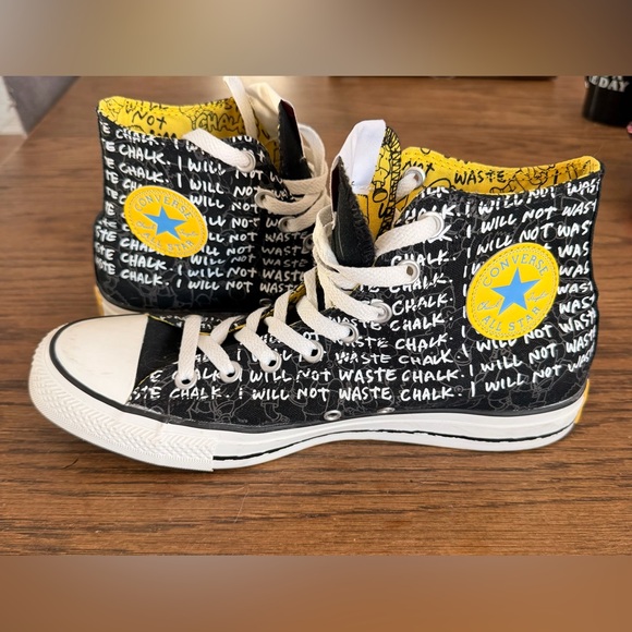 Converse Bart Simpson “I Will Not Waste Chalk High-Top Sneakers - Picture 2 of 7